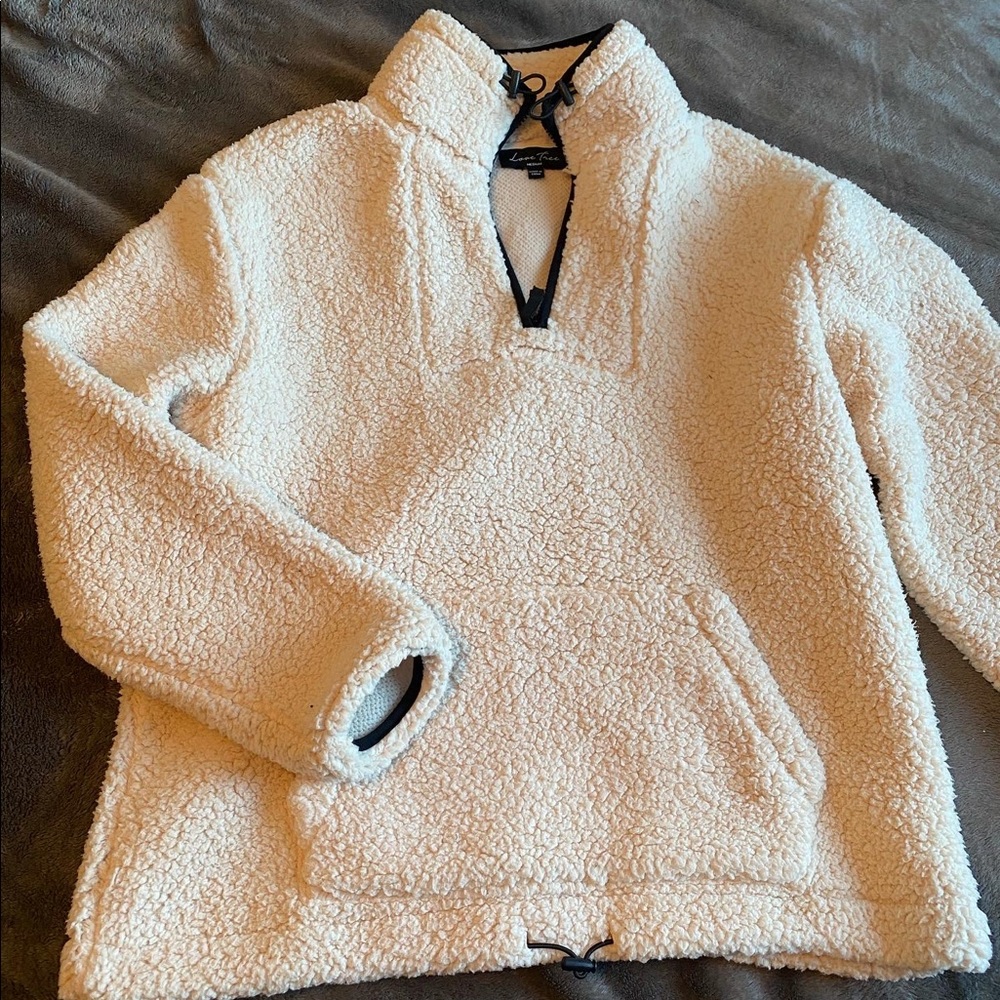 White Sherpa Hoodie